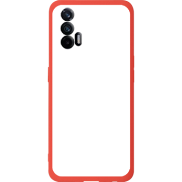 Phone case - casey Soft Flex Design - Marble Case - White Marble - red