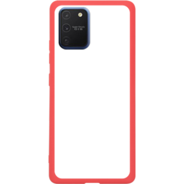 Phone case - casey Soft Flex Design - Marble Case - White Marble - red