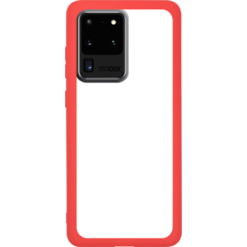 Phone case - casey Soft Flex Design - Marble Case - White Marble - red