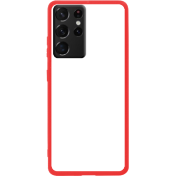 Phone case - casey Soft Flex Design - Marble Case - White Marble - red