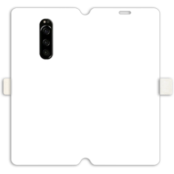 Phone case - casey Wallet Book Design - Marble Case - White Marble