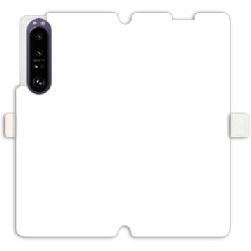 Phone case - casey Wallet Book Design - Marble Case - White Marble