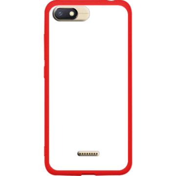 Phone case - casey Soft Flex Design - Marble Case - White Marble - red
