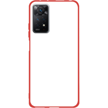 Phone case - casey Soft Flex Design - Marble Case - White Marble - red