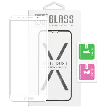 Honor 7A - tempered glass 5D Full Glue - white