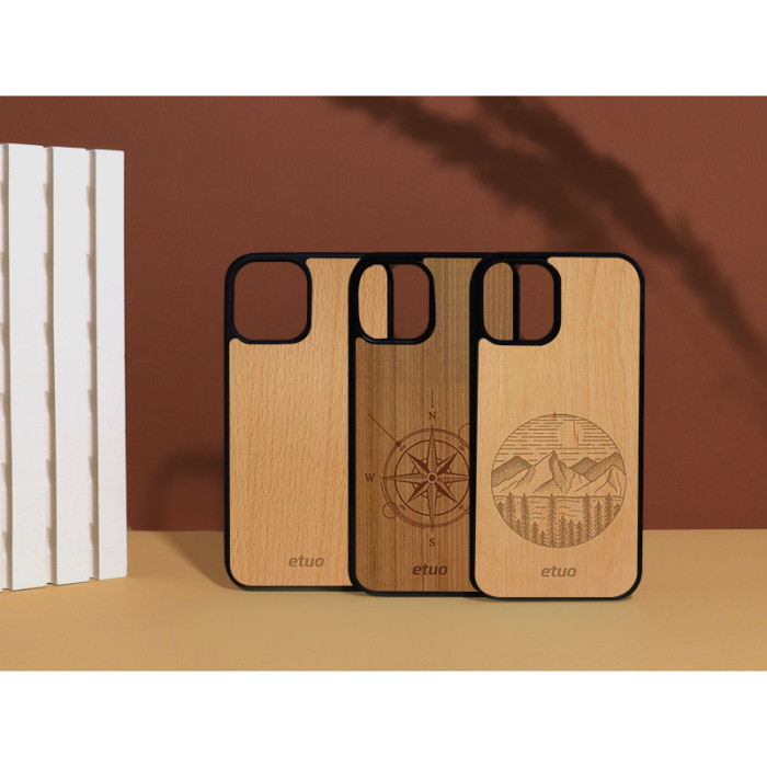 Wood Hard Case - beech - Mandala