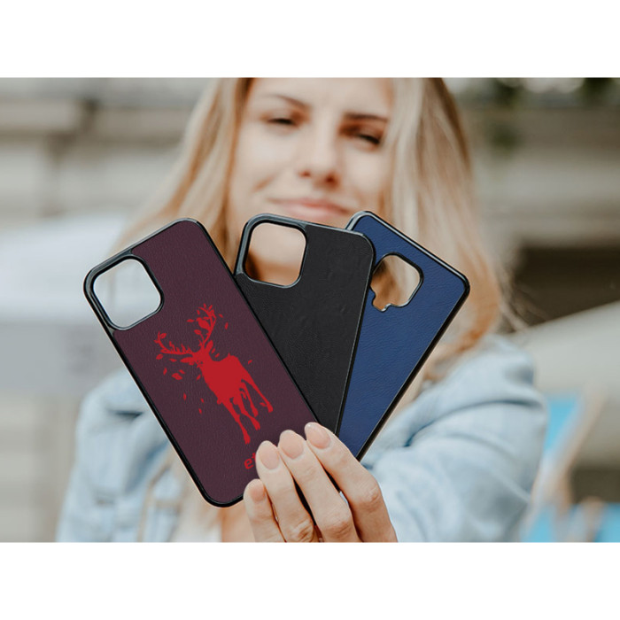 Leather Hard Case - berry - Deer
