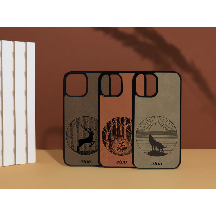 Leather Case - gray - Owl