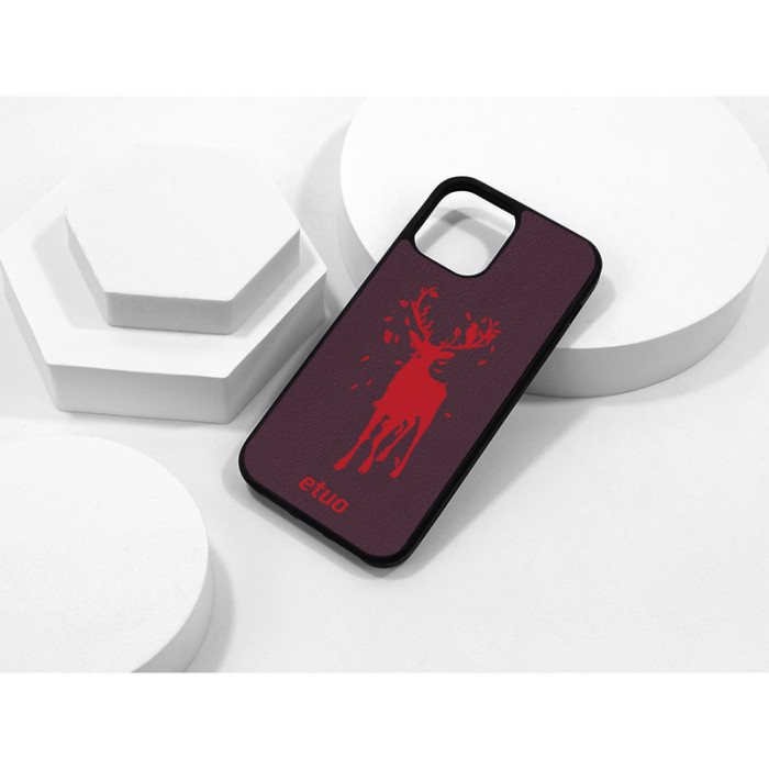 Leather Case - berry - Deer
