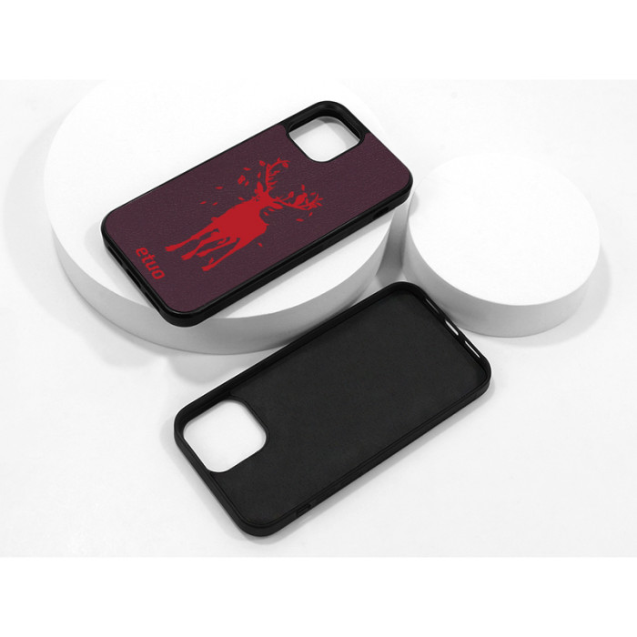 Leather Case - berry - Deer