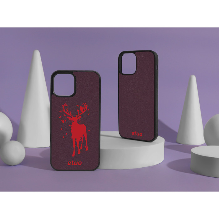 Leather Case - berry - Deer