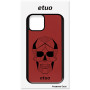 Leather Case - red - Skull thumbnail